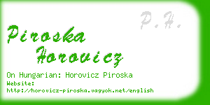piroska horovicz business card